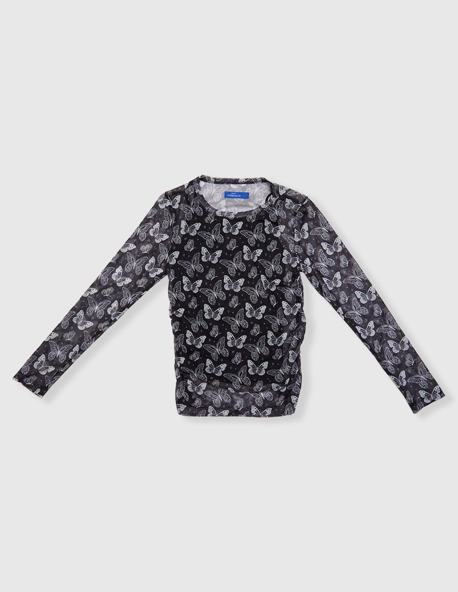 Playera manga larga para niña Playera manga larga para niña