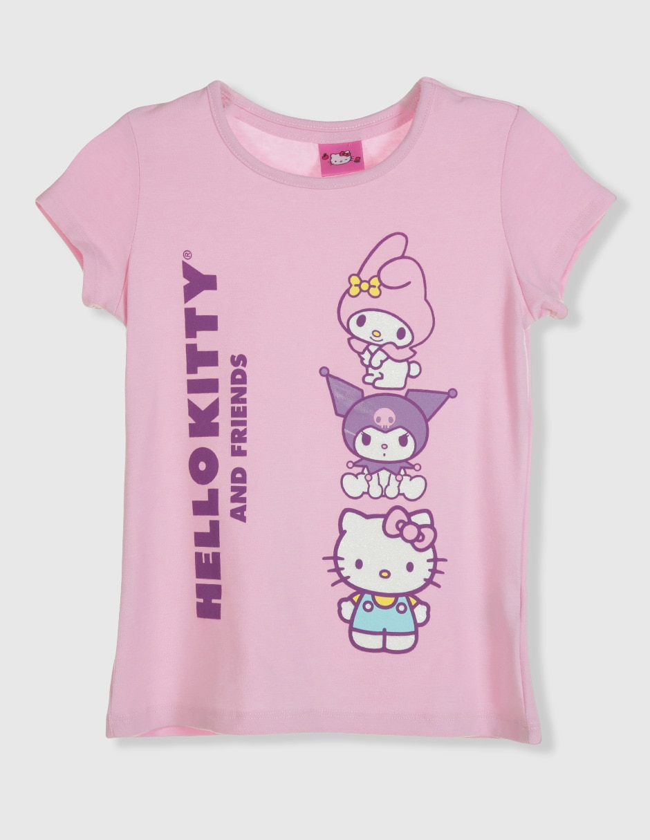 Playera Hello Kitty And Friends manga corta para niña