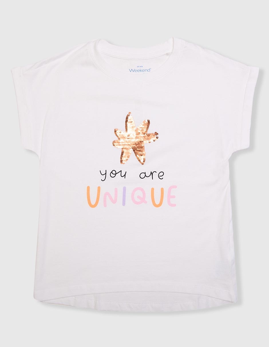 Playera manga corta para niña Playera manga corta para niña