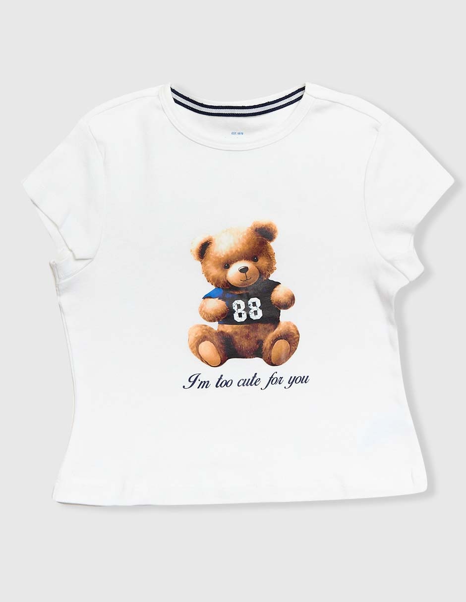Playera manga corta para niña