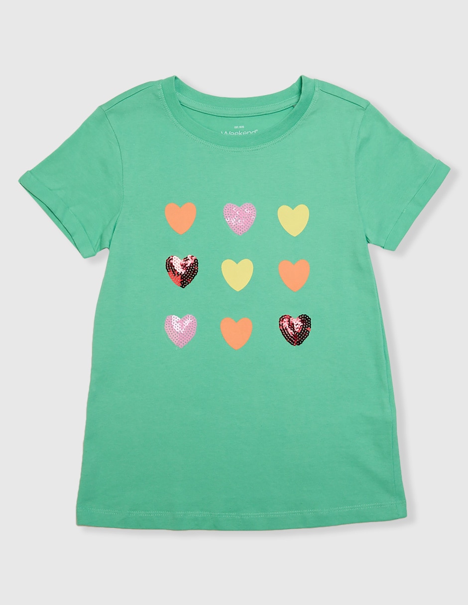 Playera manga corta para niña Playera manga corta para niña