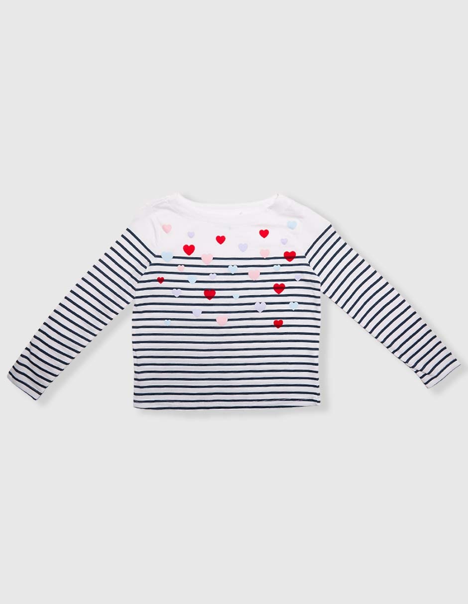 Playera manga larga para niña