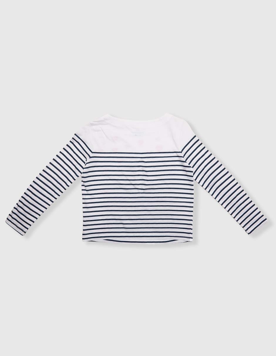 Playera manga larga para niña