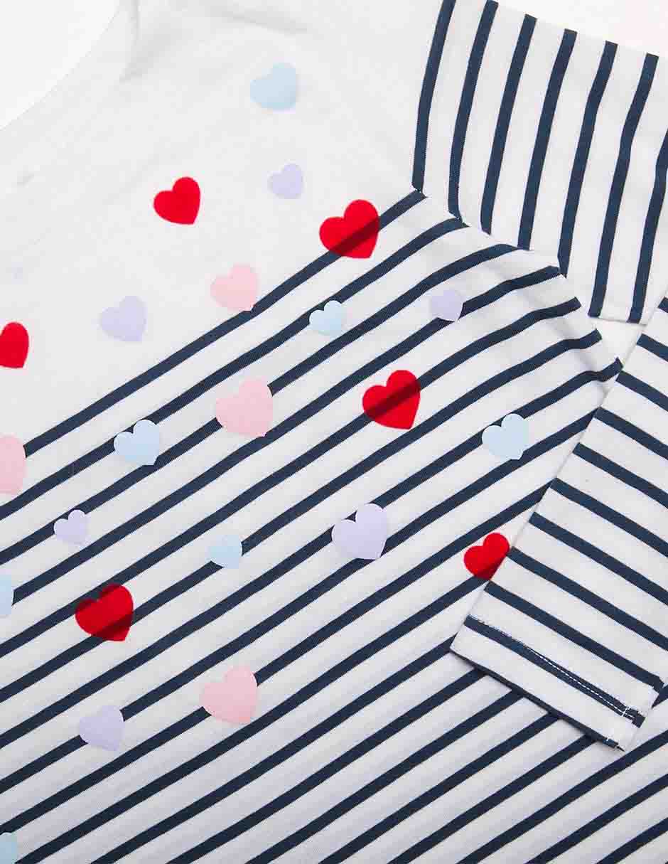 Playera manga larga para niña