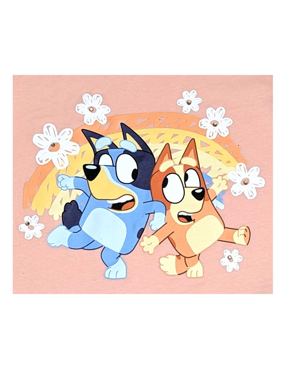 Playera Bluey y Bingo Bluey manga corta para niña 2
