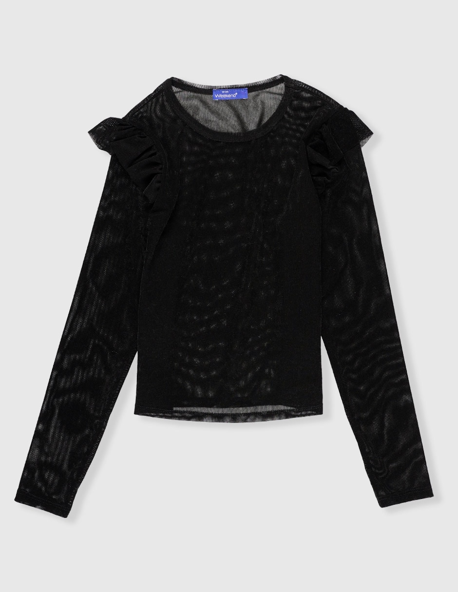 Playera manga larga para niña