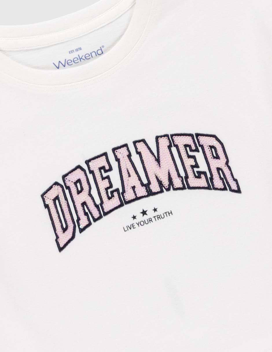 Playera manga corta para niña