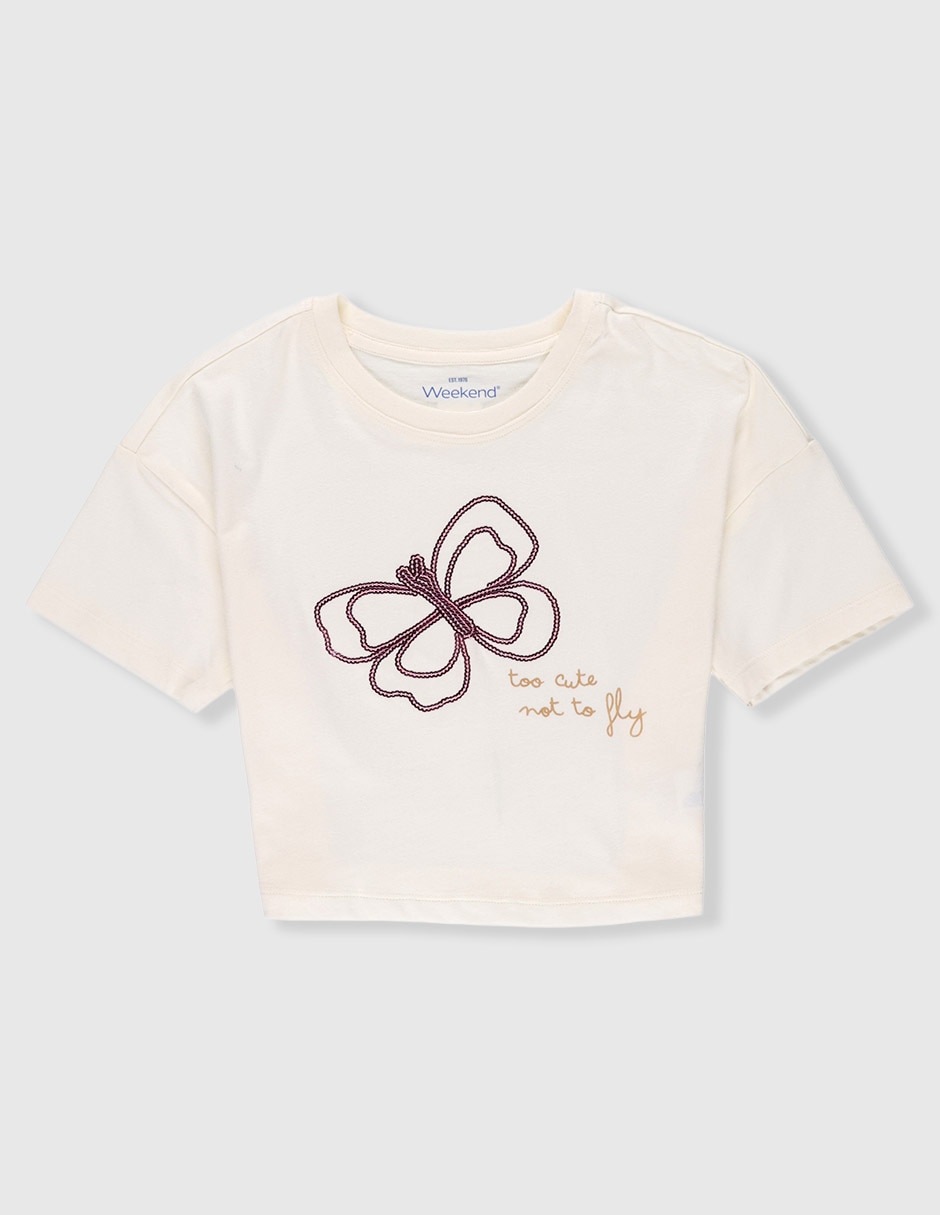 Playera manga corta para niña