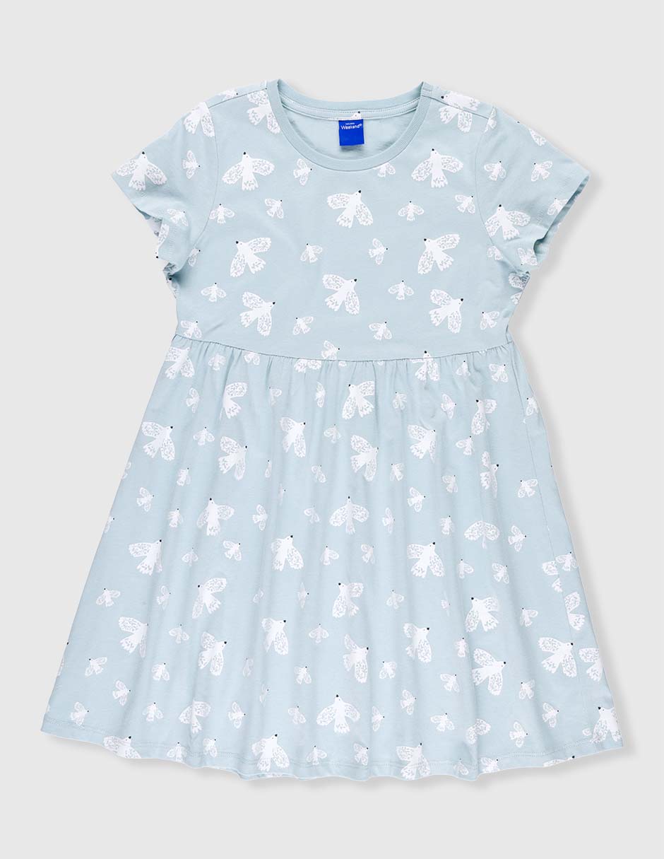Vestido manga corta para niña