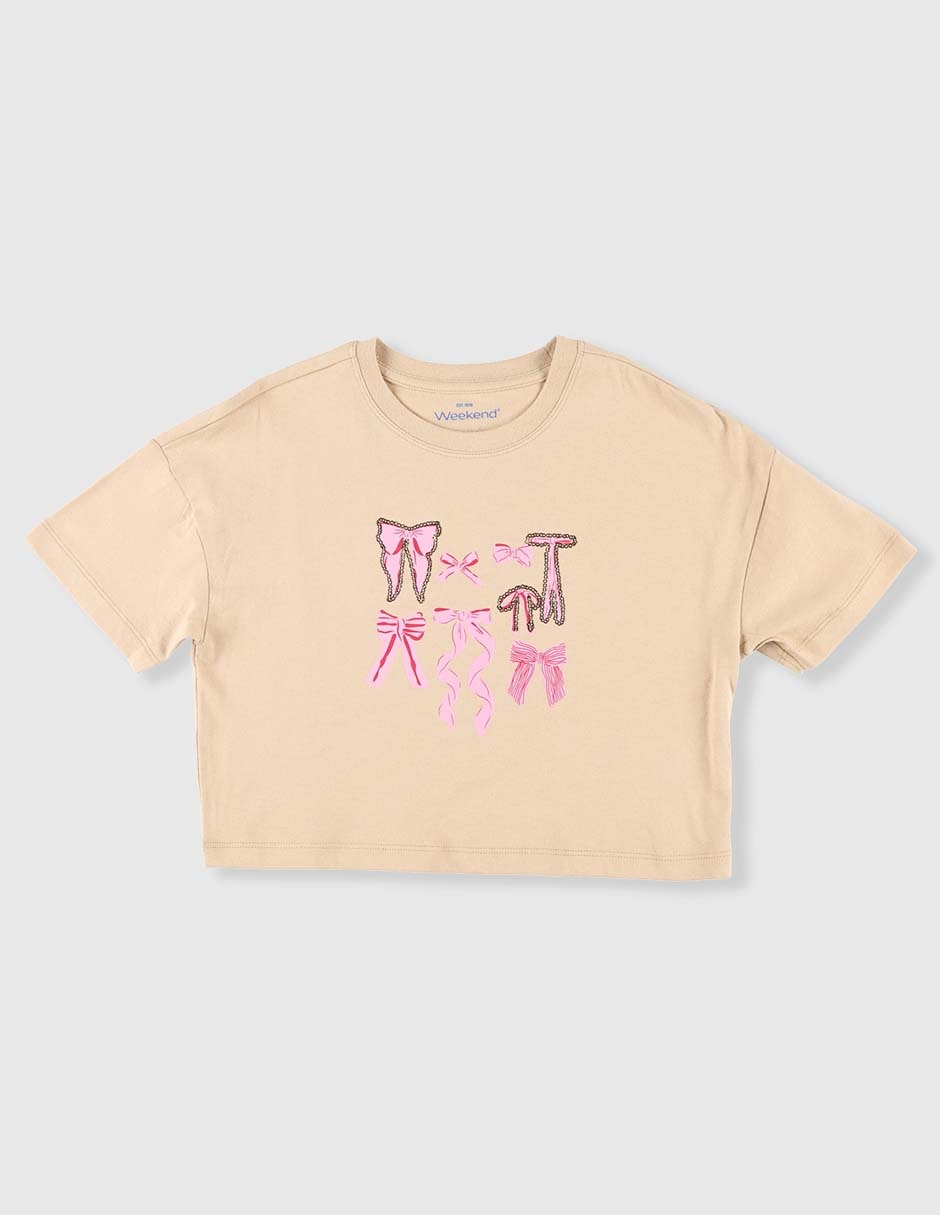 Playera manga corta para niña Playera manga corta para niña