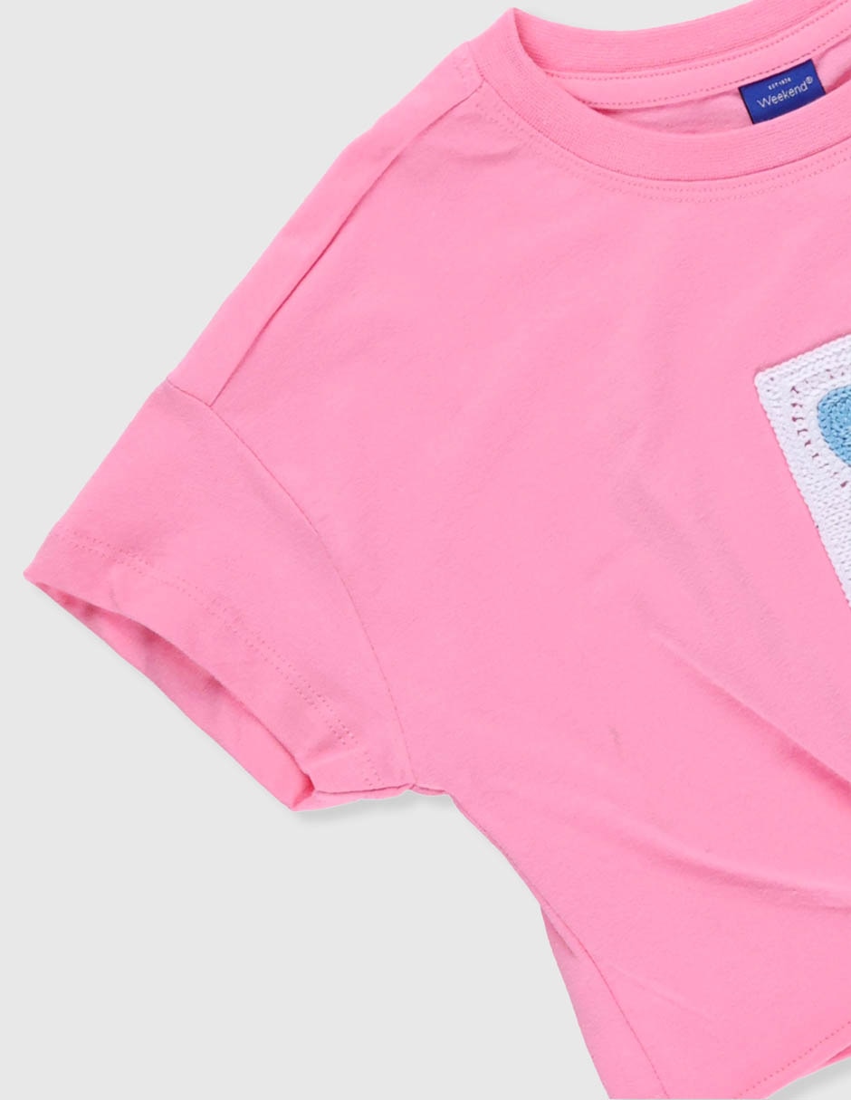 Playera manga corta para niña
