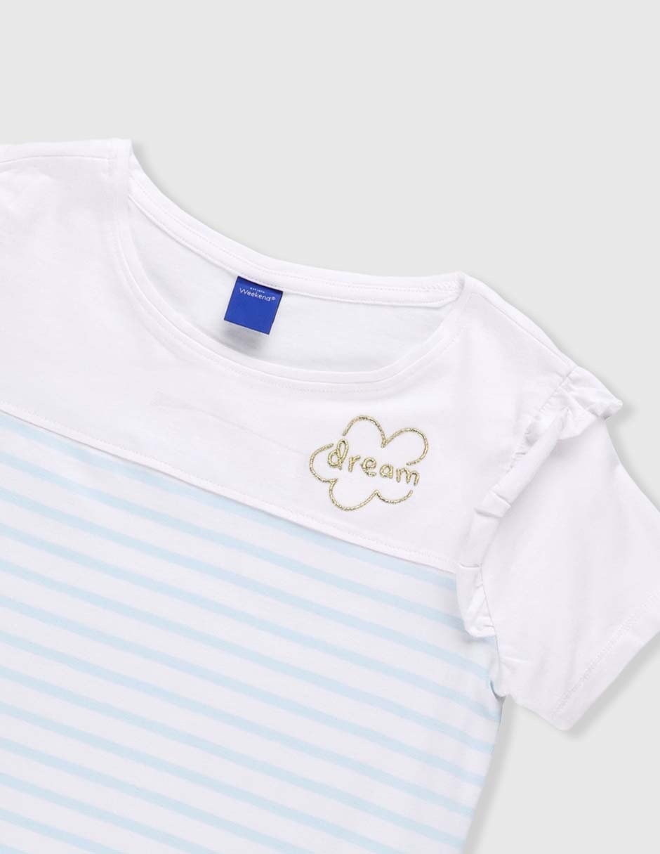 Playera manga corta para niña