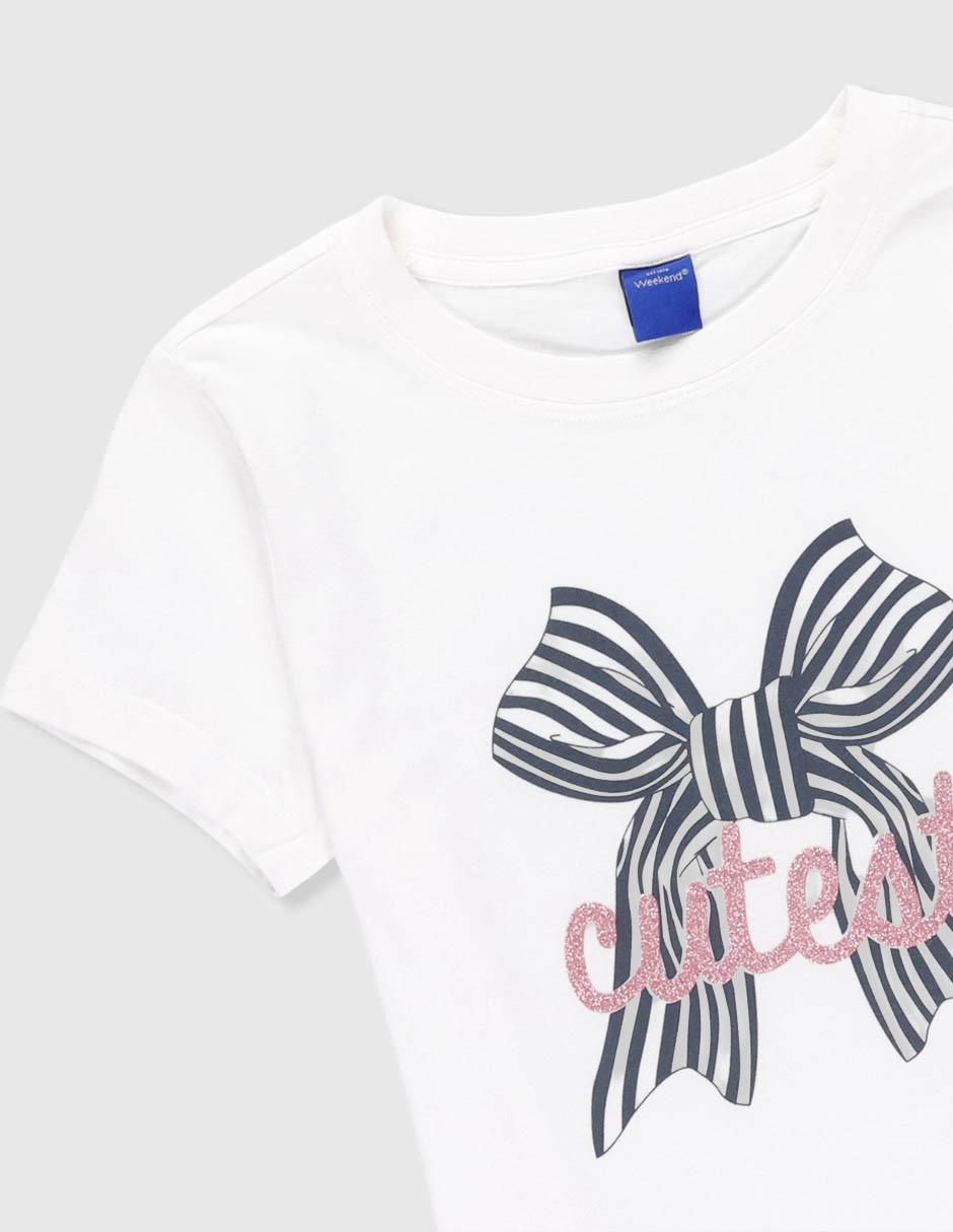 Playera manga corta para niña