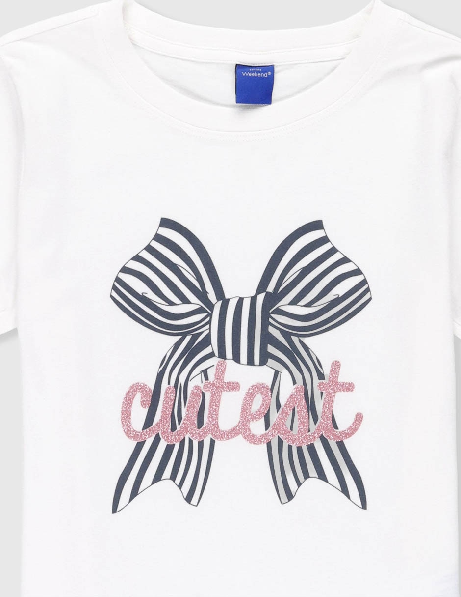 Playera manga corta para niña