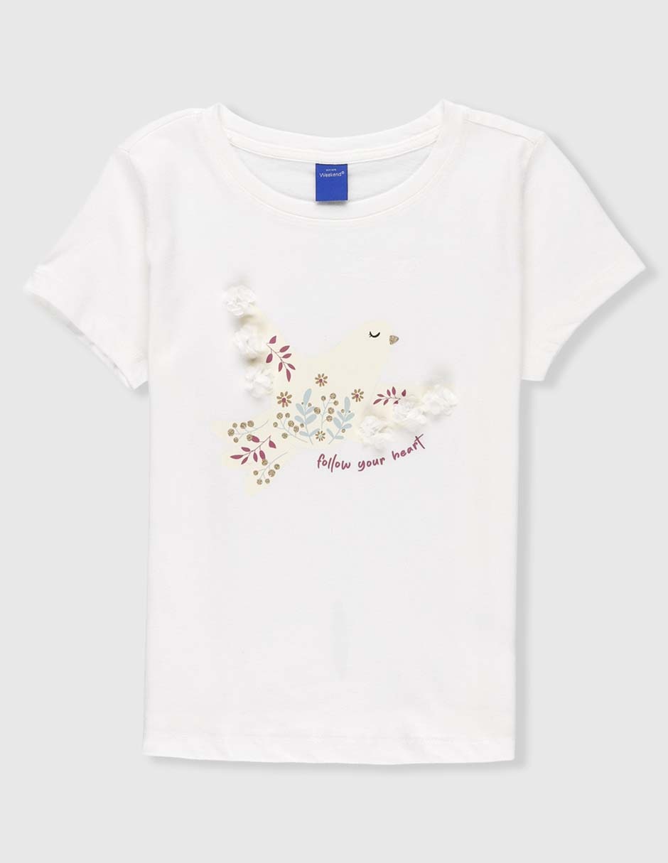 Playera manga corta para niña Playera manga corta para niña