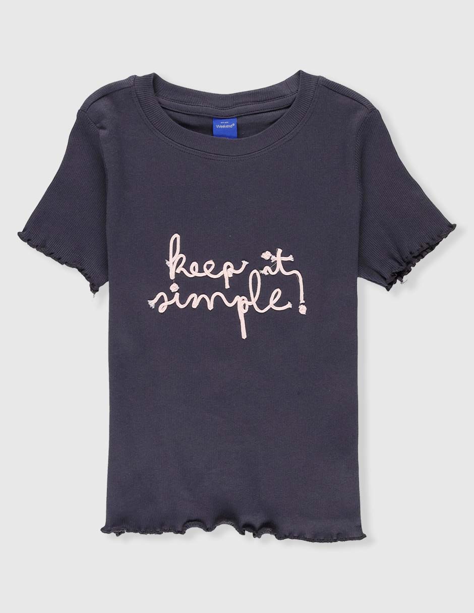 Playera manga corta para niña