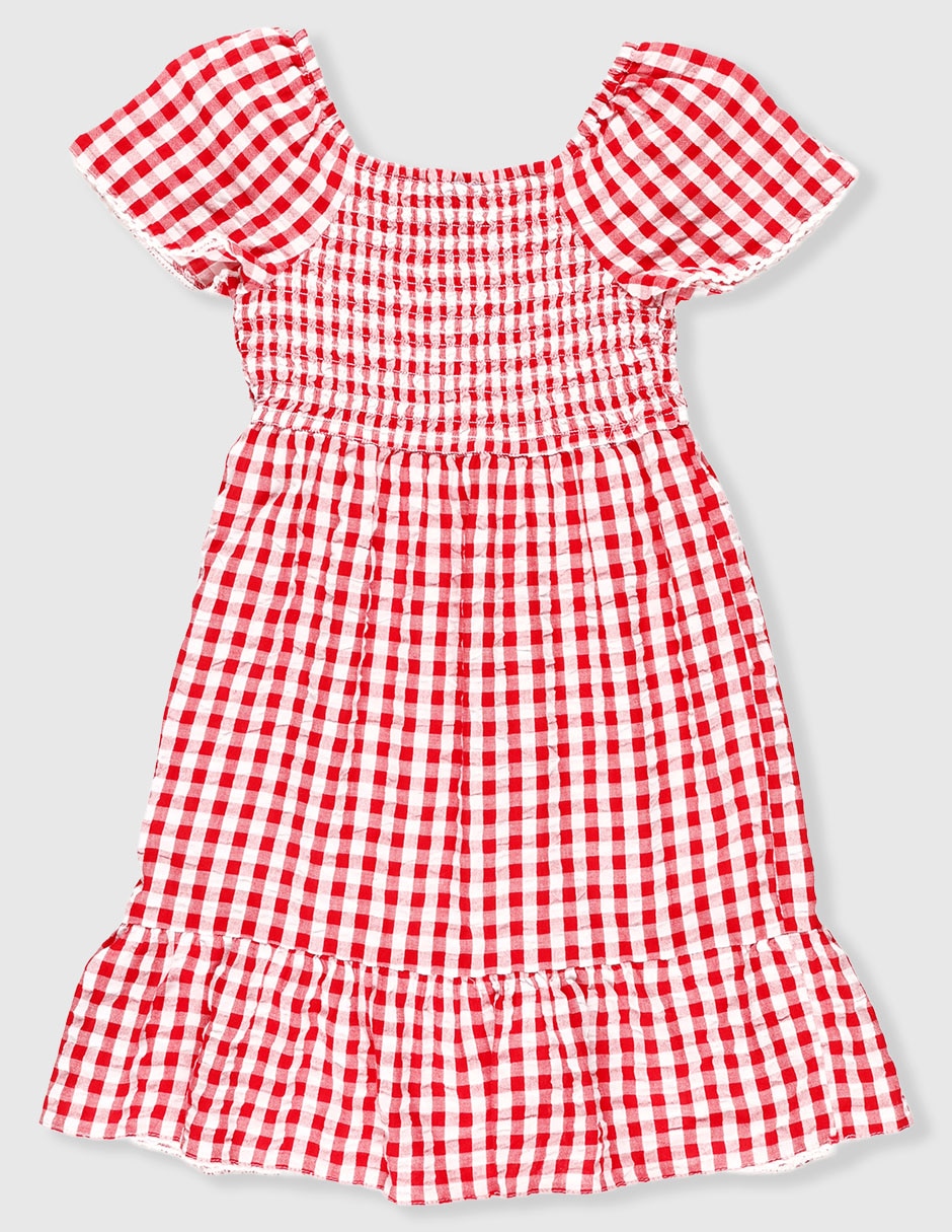 Vestido manga globo para niña