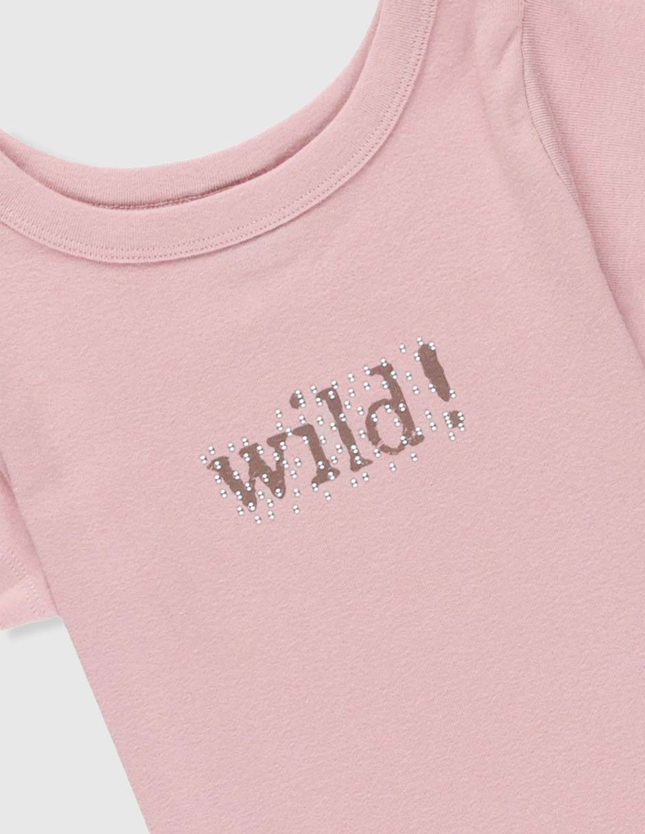 Playera manga corta para niña