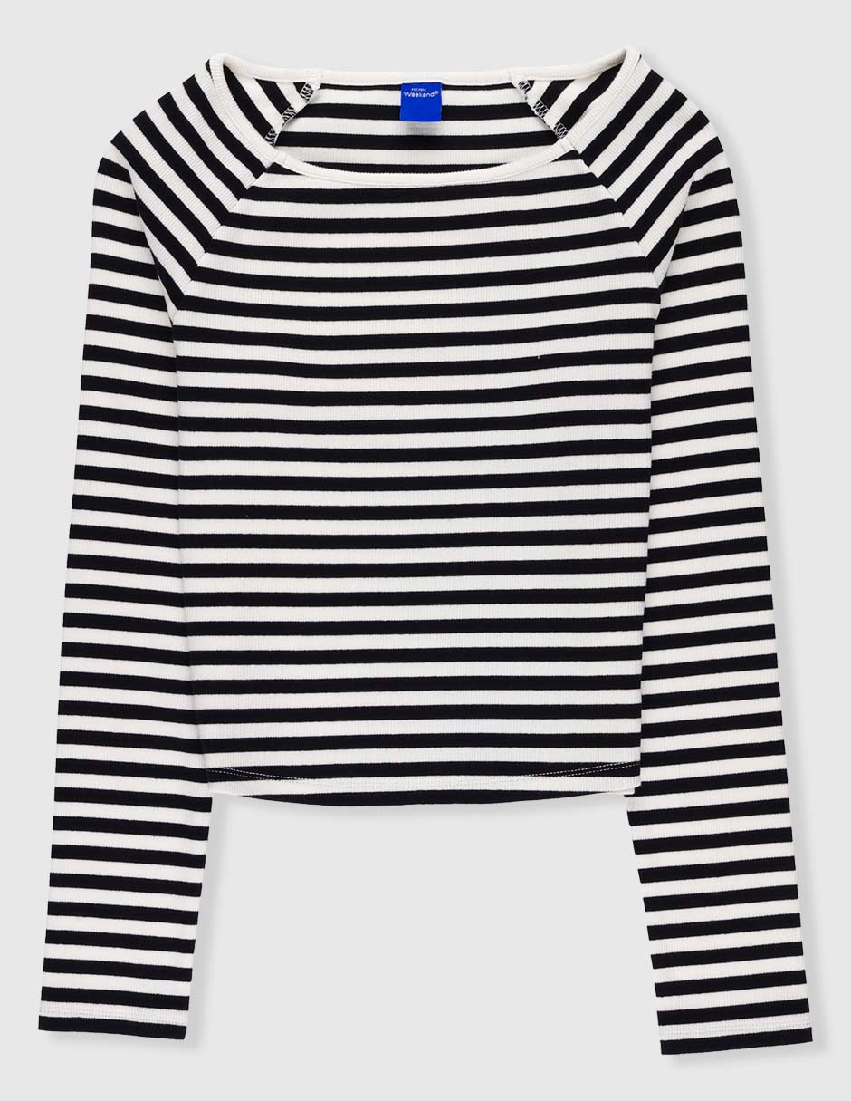 Playera Weekend manga larga para niña