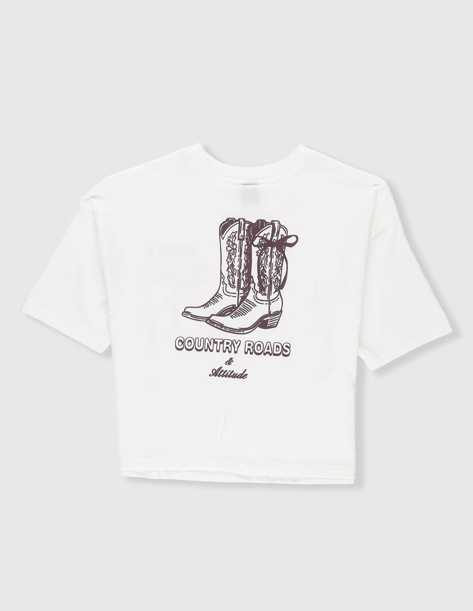 Playera manga corta para niña