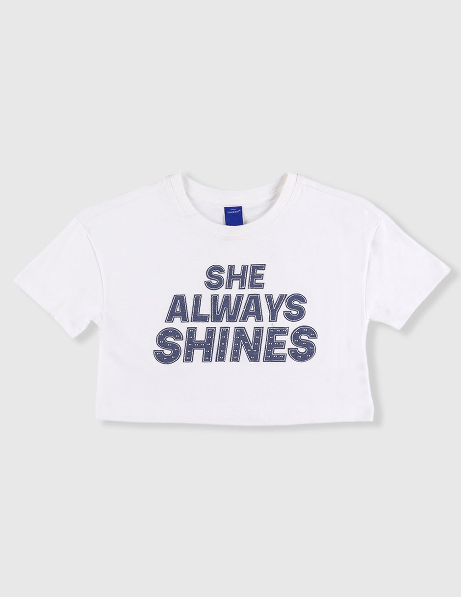 Playera manga corta para niña Playera manga corta para niña