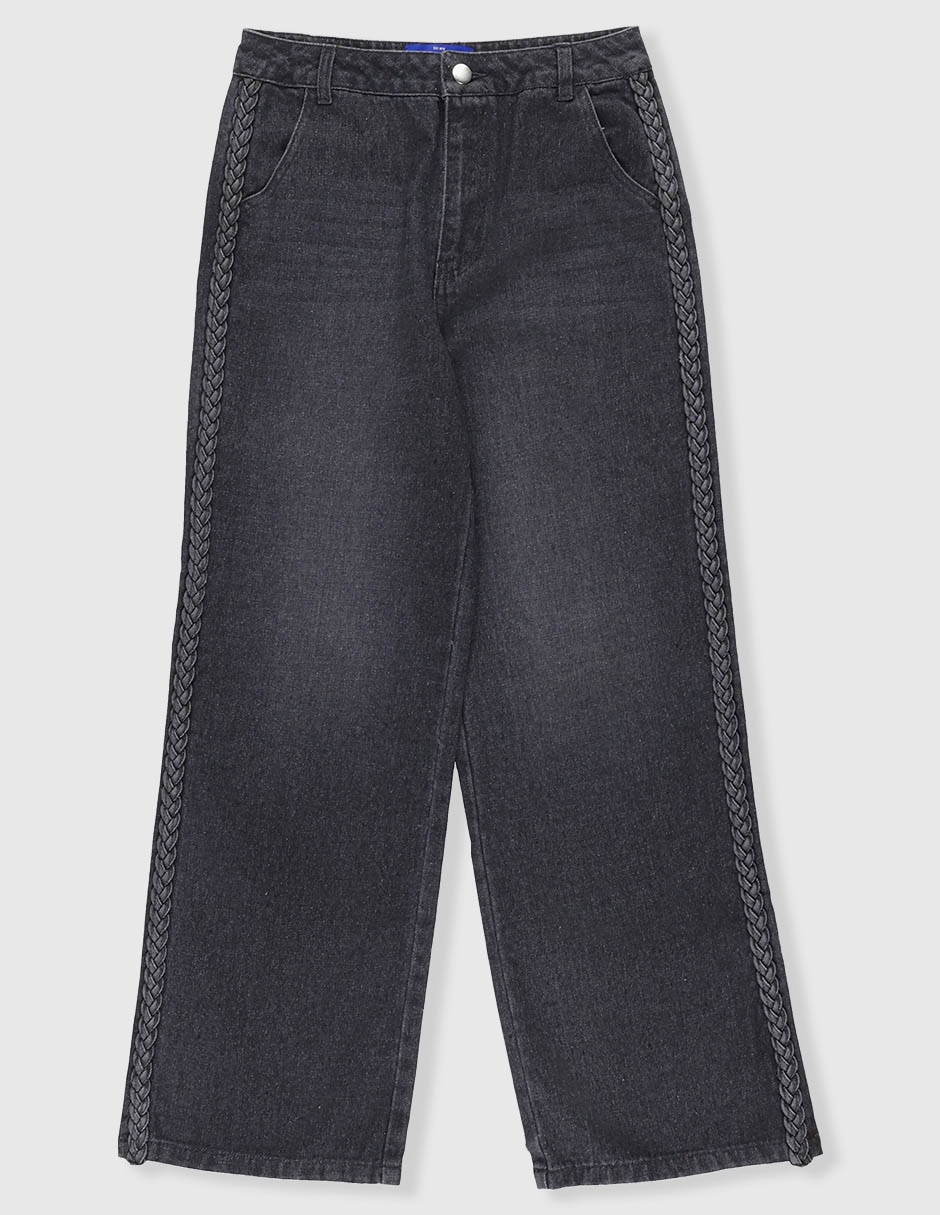 Jeans straight Weekend lavado obscuro para niña