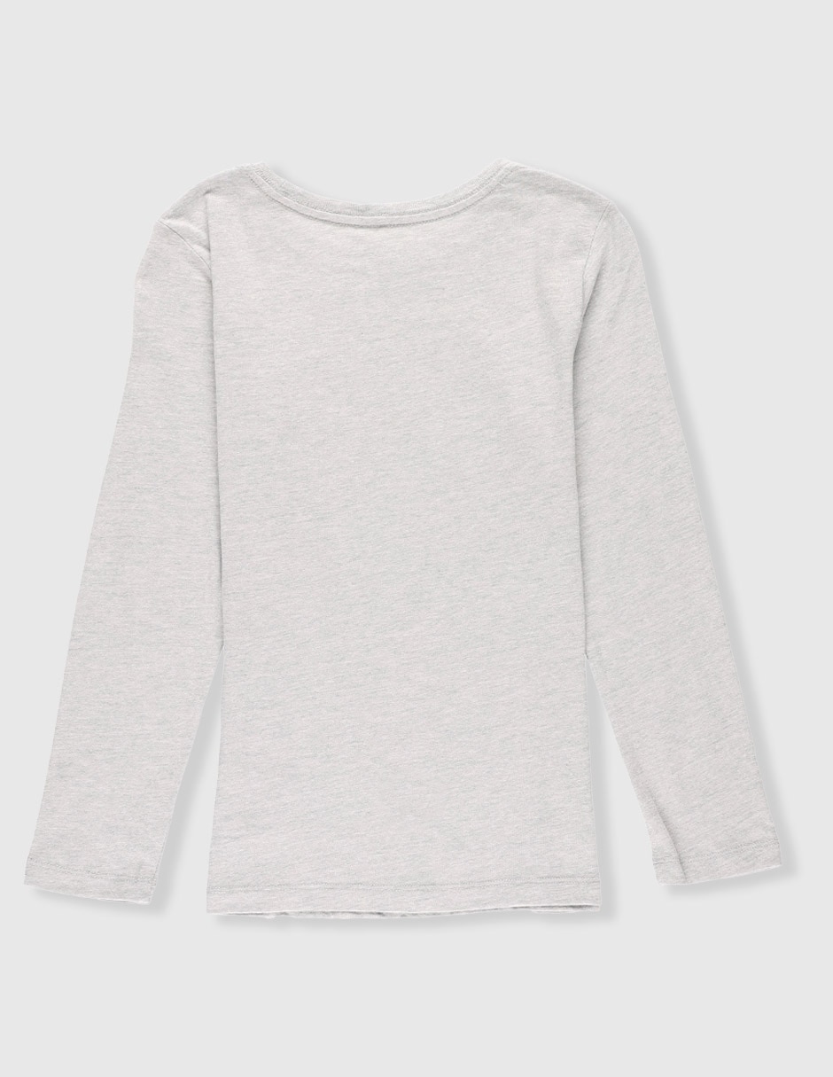 Playera manga larga para niña