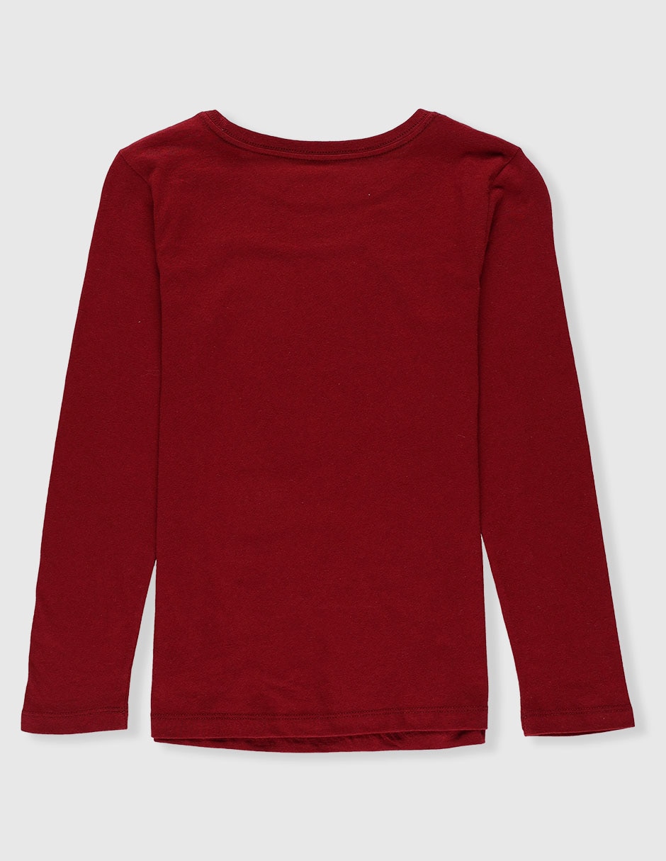 Playera manga larga para niña