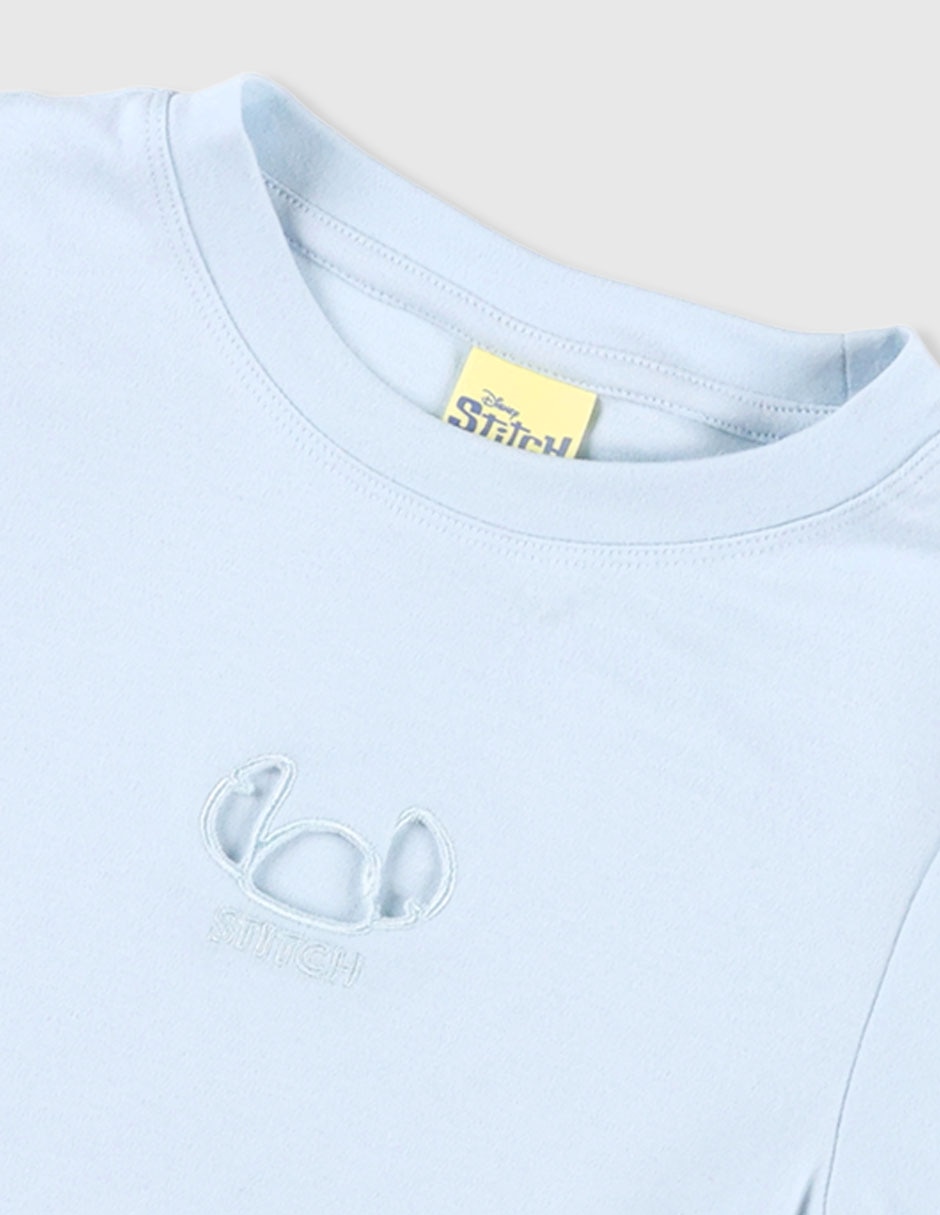 Playera Stitch manga corta para niña