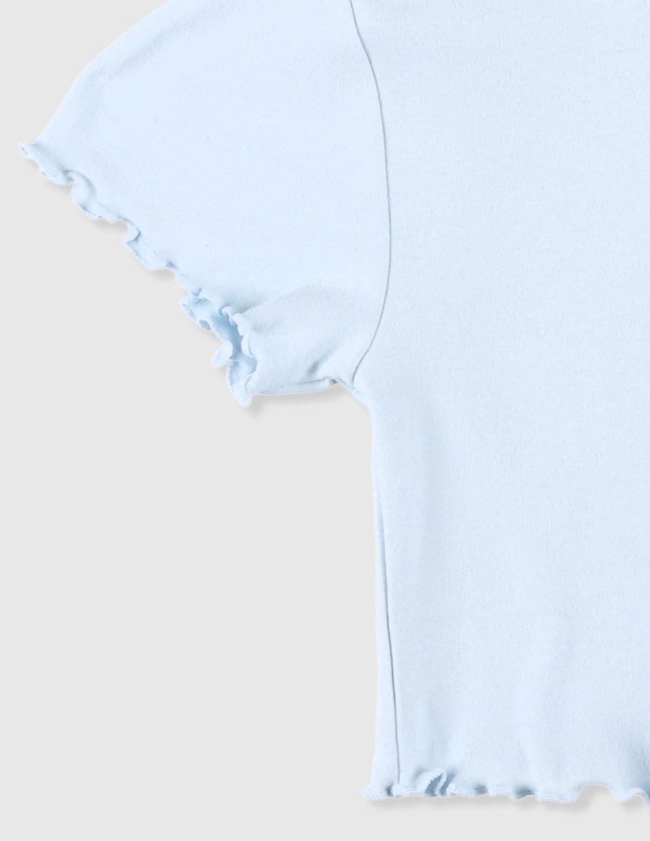 Playera Stitch manga corta para niña