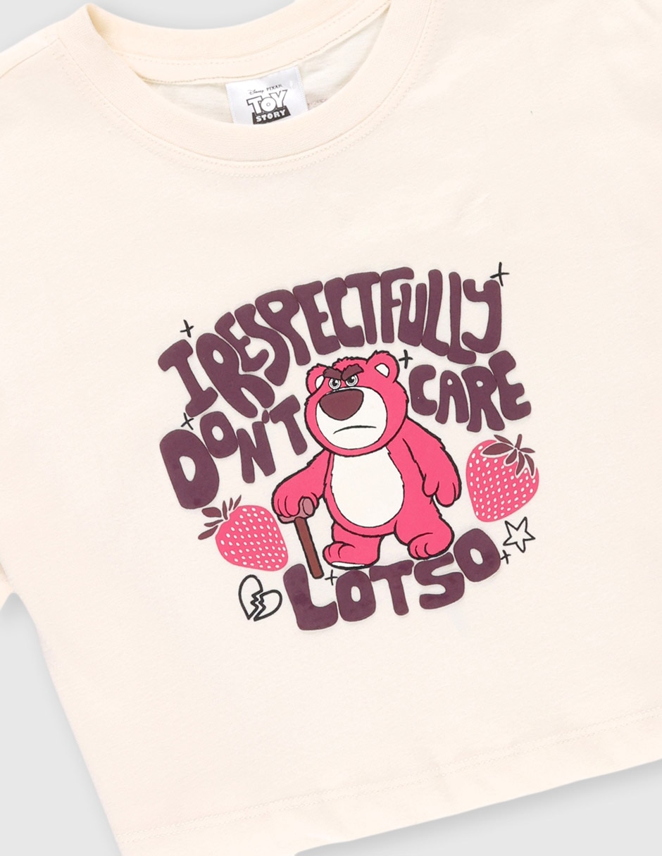 Playera Lotso Toy Story manga corta para niña