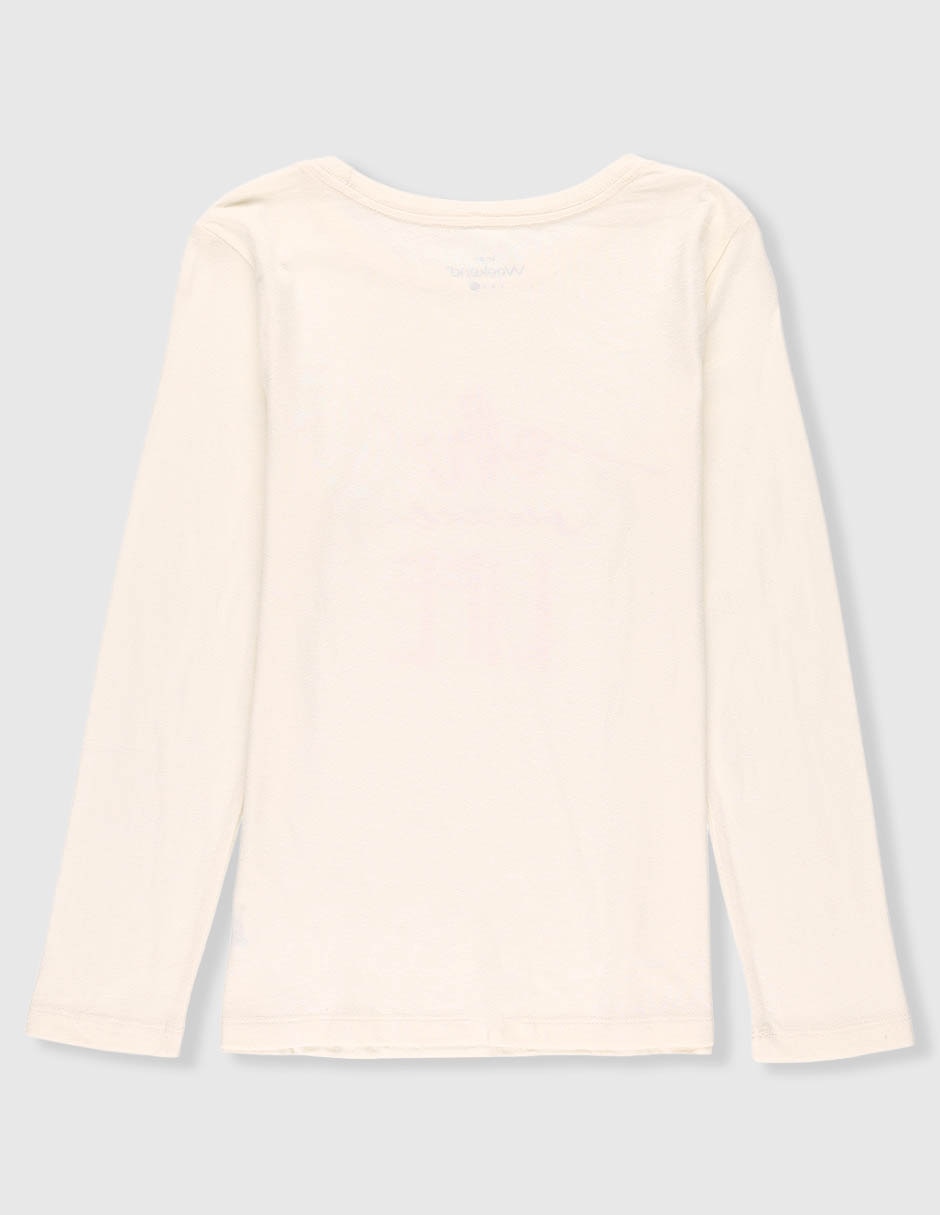 Playera manga larga para niña