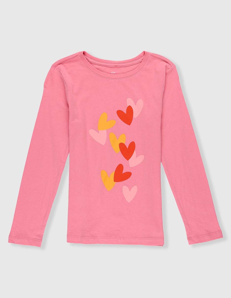 Playera manga larga para niña