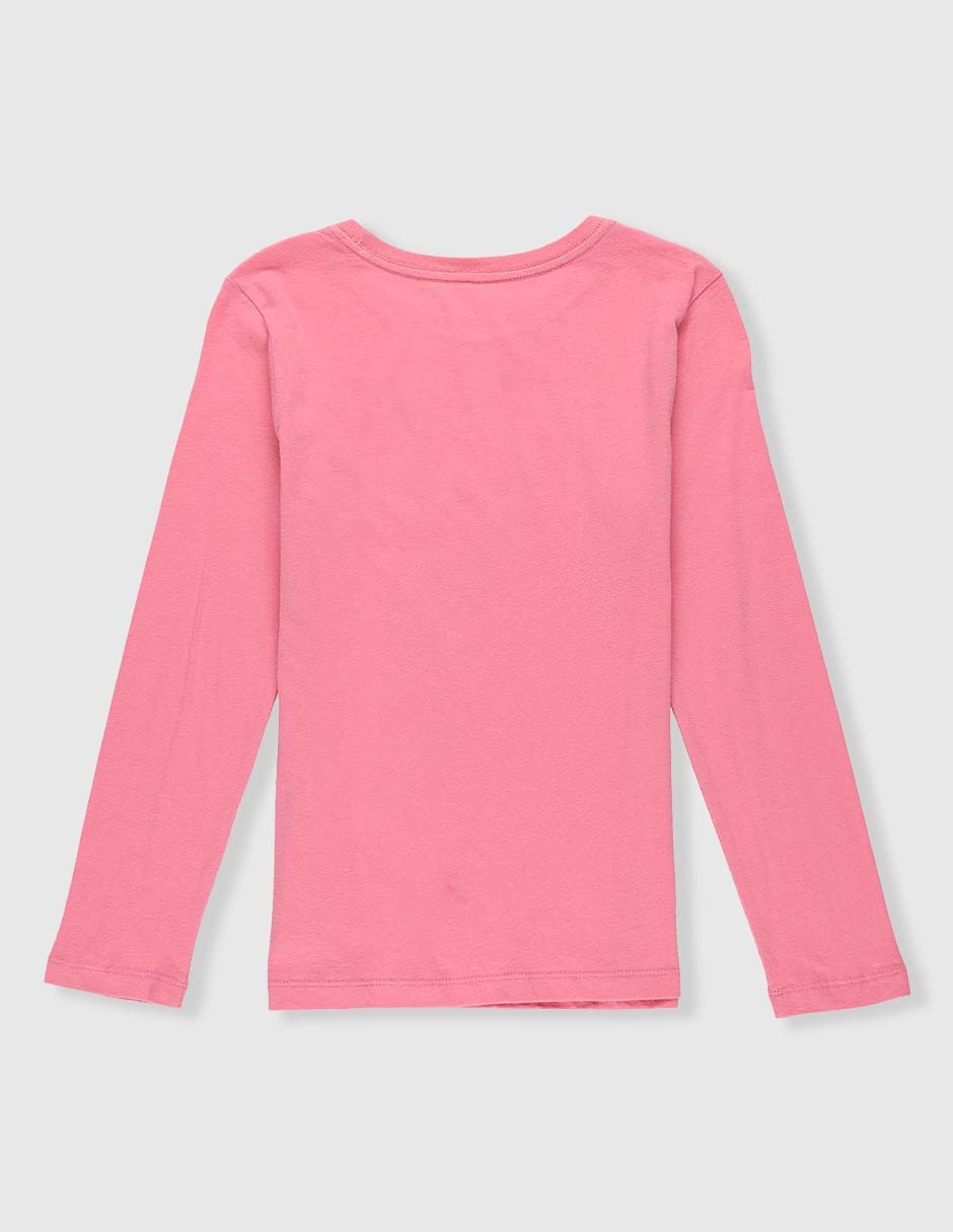 Playera manga larga para niña