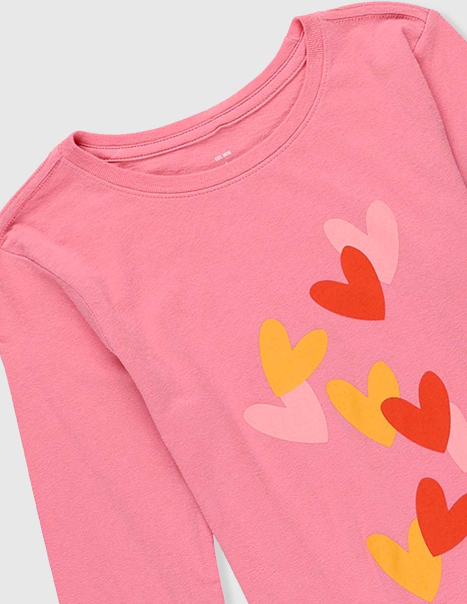 Playera manga larga para niña