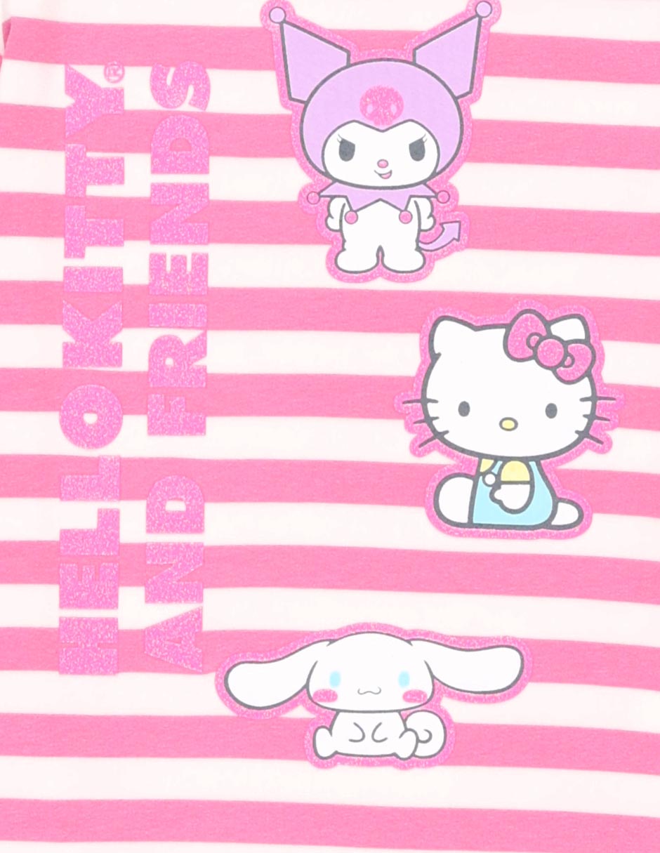 Playera Hello Kitty And Friends manga corta para niña