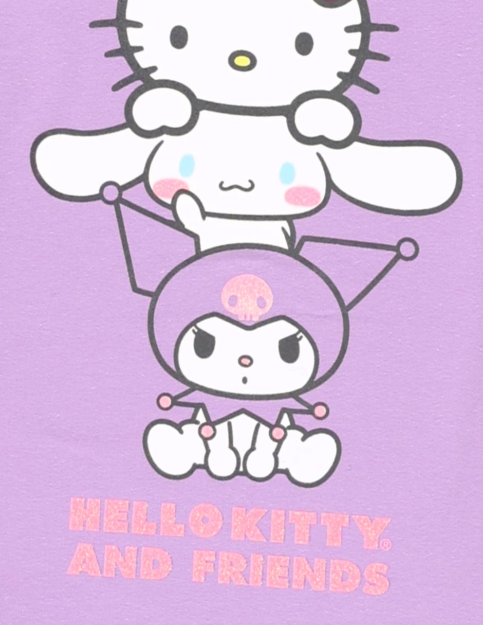 Playera Hello Kitty And Friends manga corta para niña 2