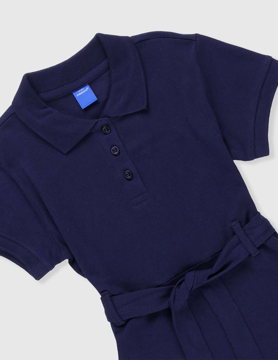 Vestido manga corta para niña