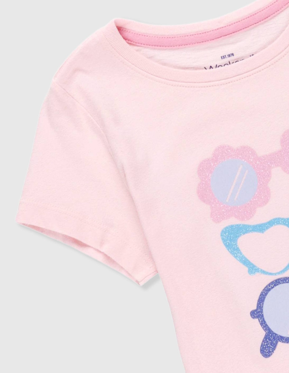 Playera manga corta para niña
