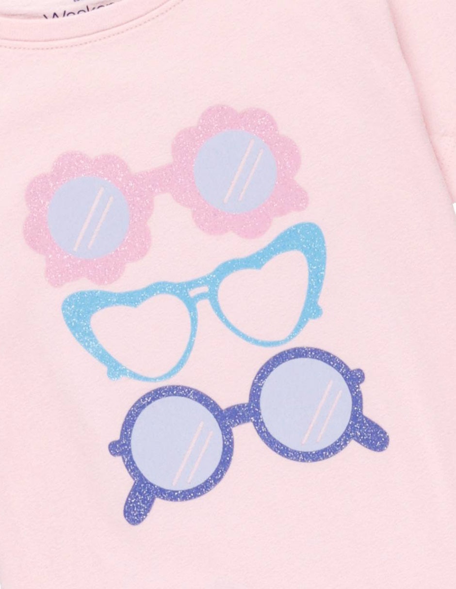 Playera manga corta para niña