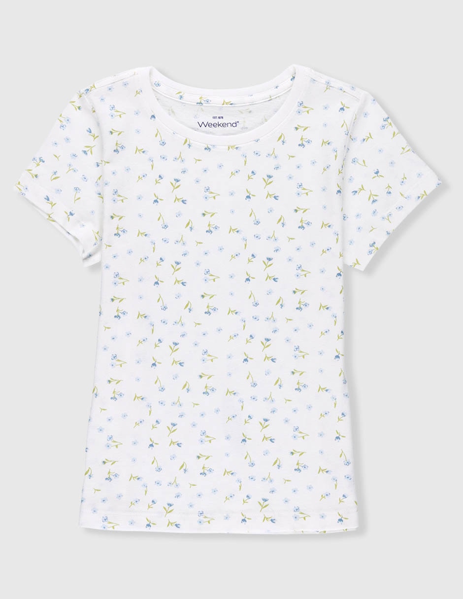 Playera Weekend manga corta para niña