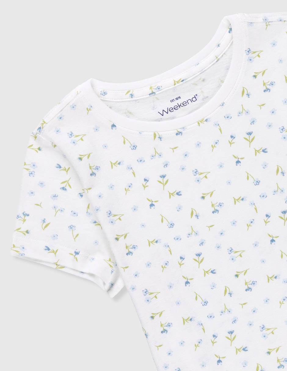 Playera Weekend manga corta para niña