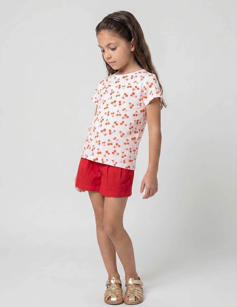 Playera manga corta para niña