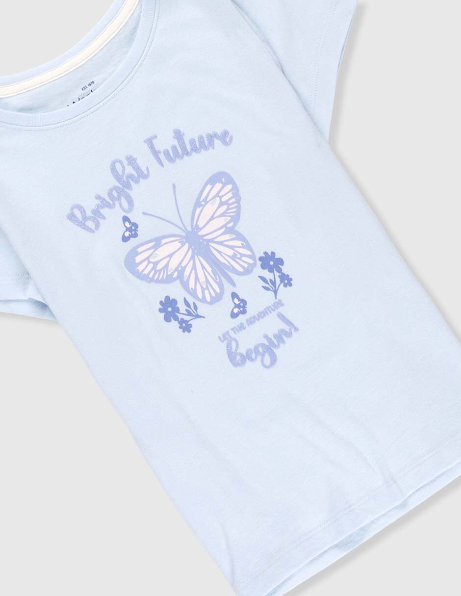 Playera Weekend manga corta para niña