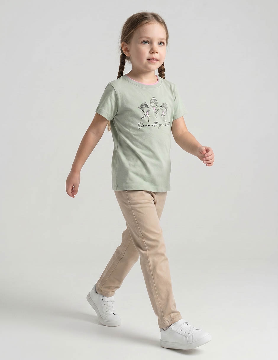 Playera Weekend manga corta para niña