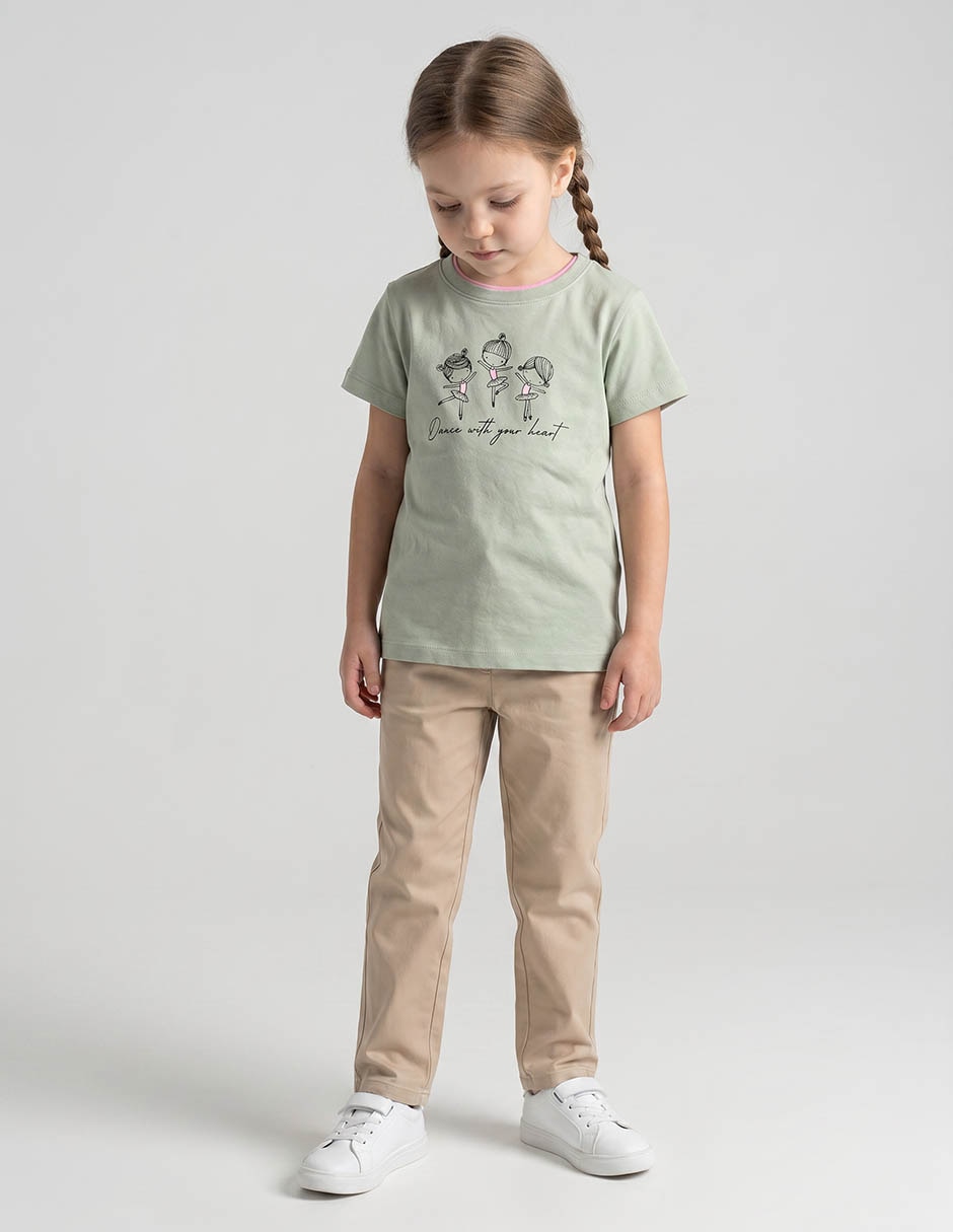 Playera Weekend manga corta para niña