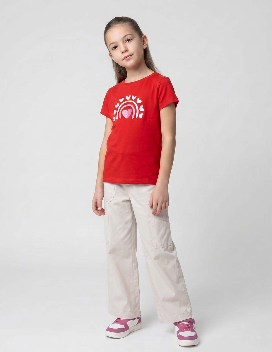 Playera manga corta para niña Playera manga corta para niña