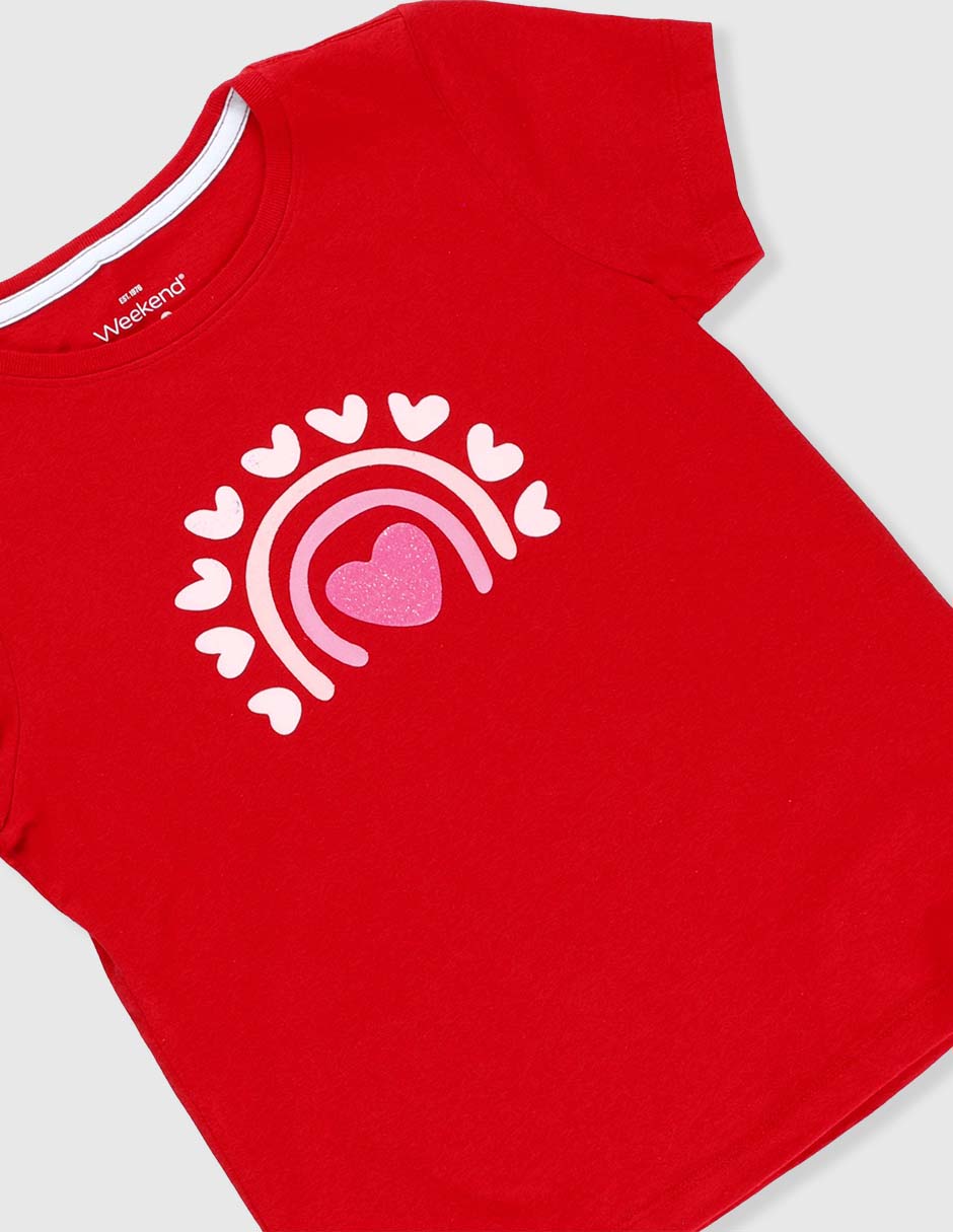 Playera manga corta para niña