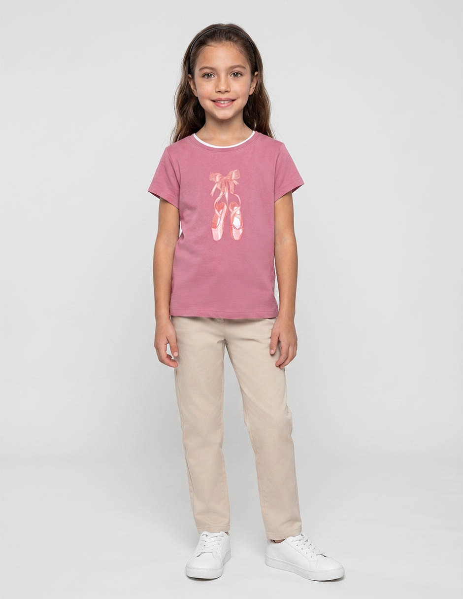 Playera manga corta para niña Playera manga corta para niña