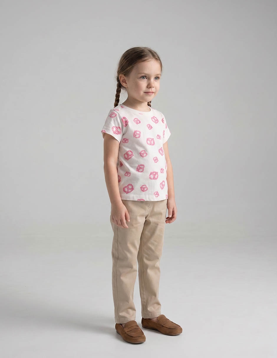 Playera Weekend manga corta para niña